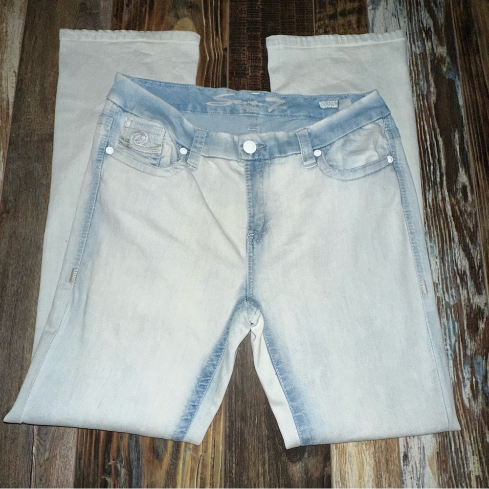 Seven7 Blue Boot Cut Jeans Timeless Design